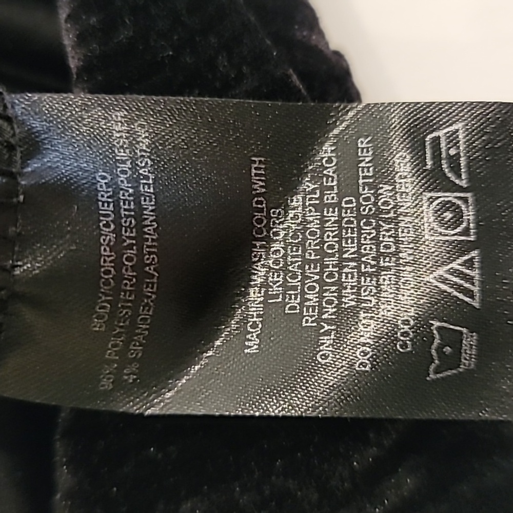 Andrew Marc Sport Velour Stripe Short Top Black XL - Picture 11 of 11